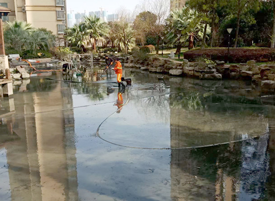 青原景观池淤泥清理